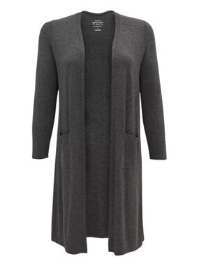​Torrid Super Soft Knits Slub Duster Cardigan Charcoal Grey Size 0 Large